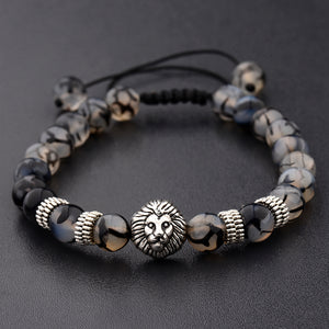 Leo Head Natural Stone Bracelet