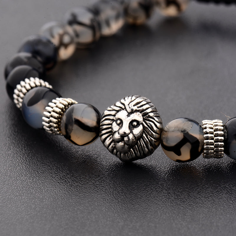 Leo Head Natural Stone Bracelet