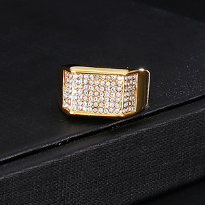 Squared Iced Out Ring