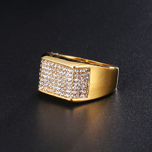 Squared Iced Out Ring