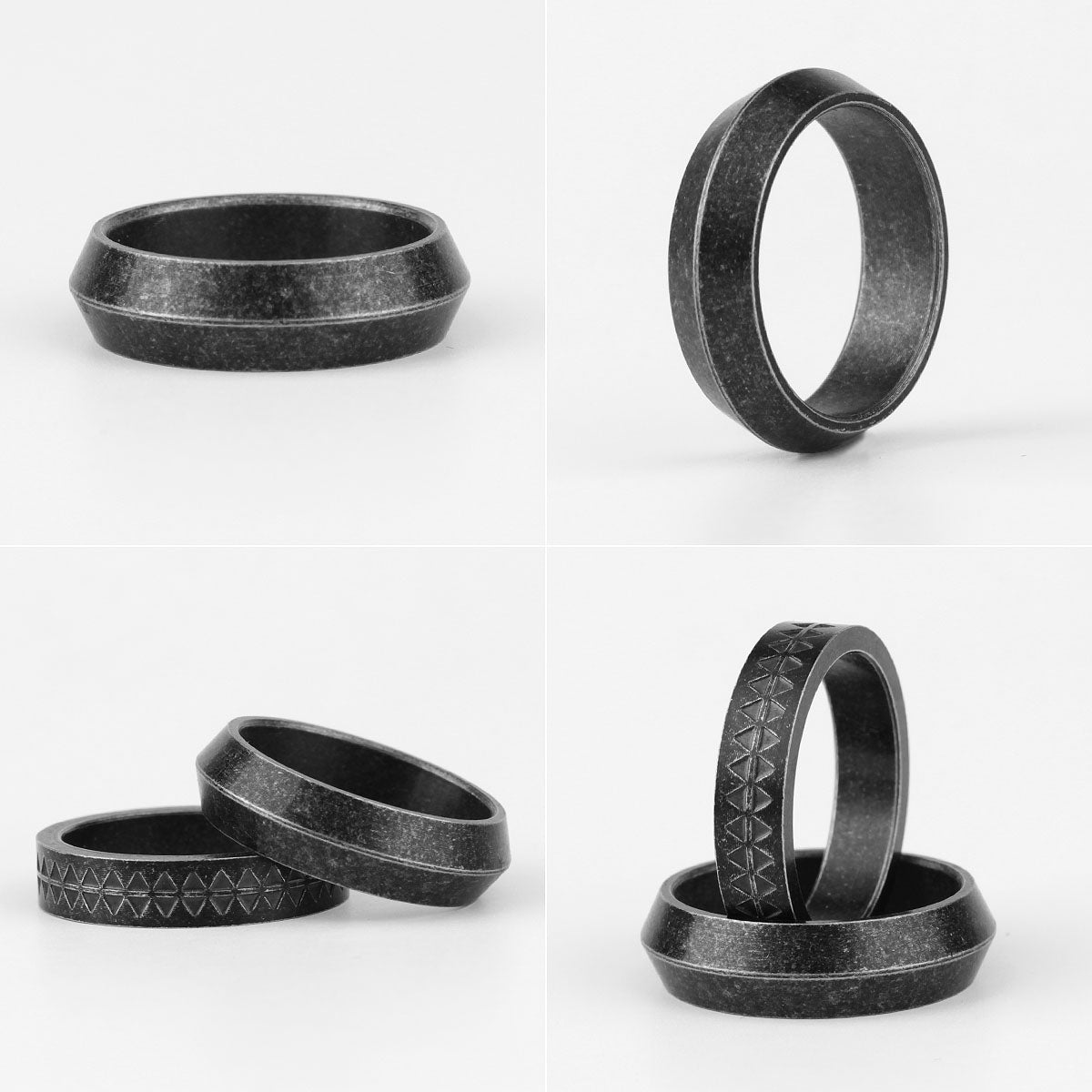 Retro Stainless Steel Mens Rings